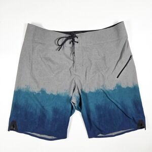 Lululemon Current State Hybrid Swim‎ Trunks Boardshorts 10" Mens 38 Blue Gray